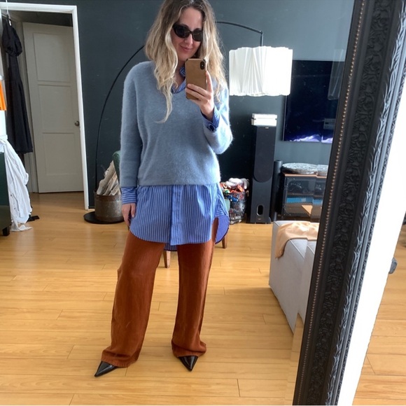 MAJE SHORT ANGORA BLEND V-NECK SWEATER - Picture 7 of 10